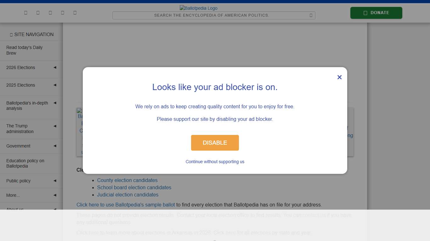 Cleburne County, Arkansas, elections, 2026 - Ballotpedia
