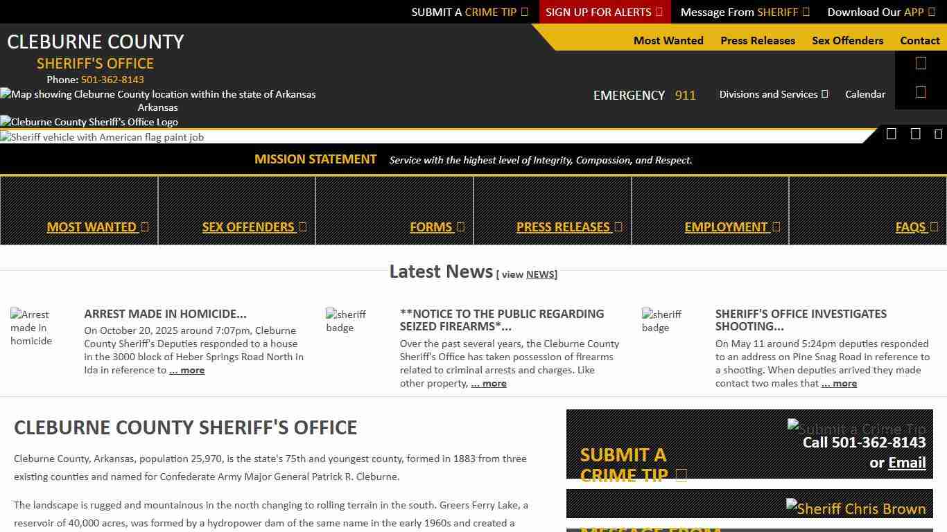 Cleburne County Sheriff AR